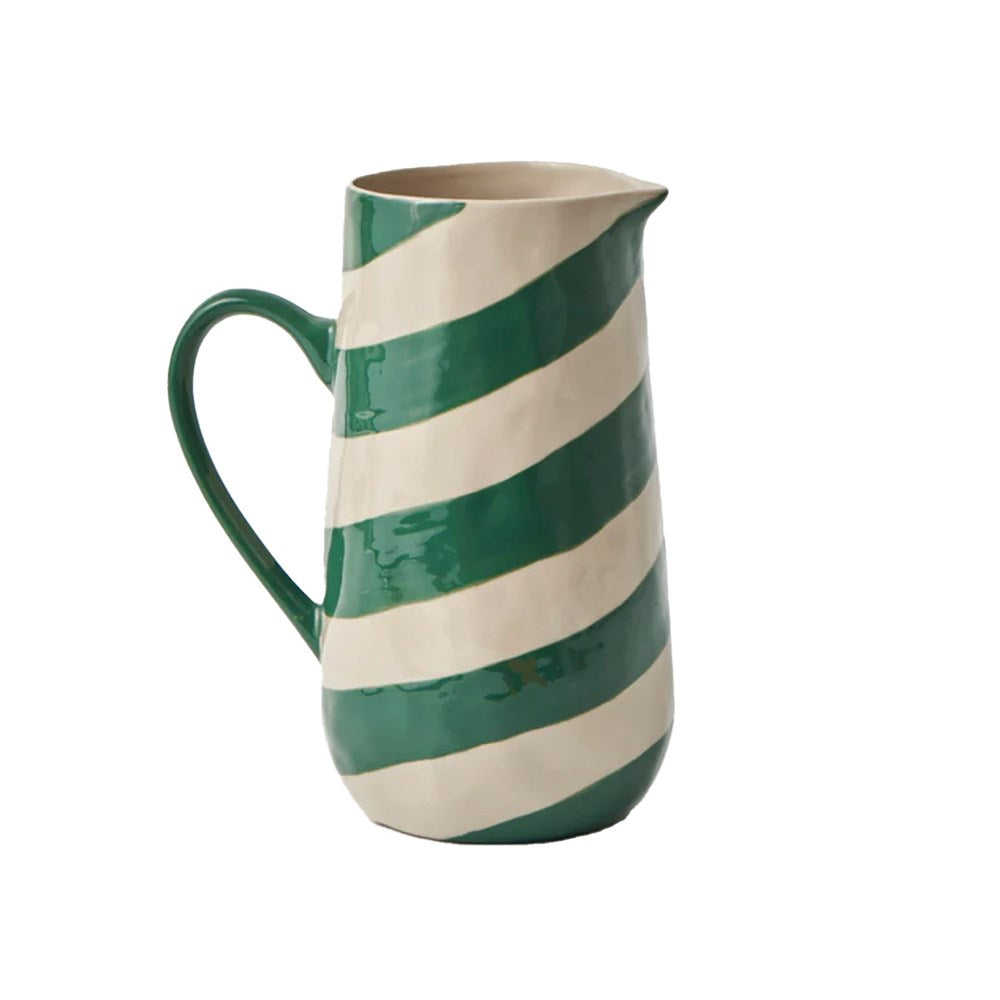 Cabana Stripe Jug - Green