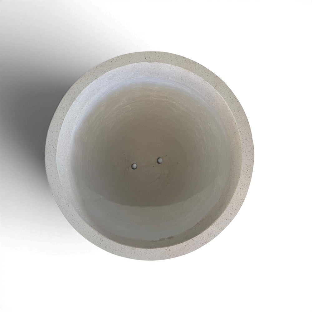 Catalina White Terrazzo Ribbed Pot - Large