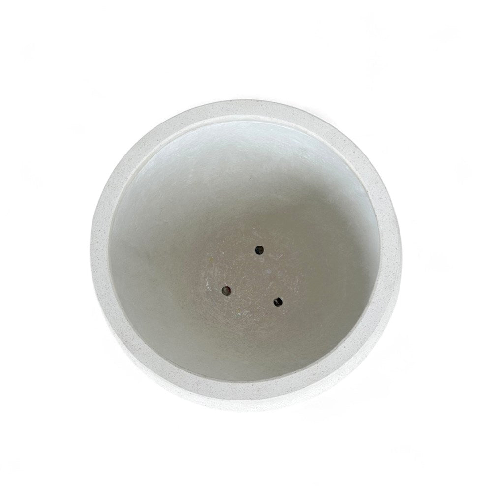 Catalina White Terrazzo Ribbed Pot - Medium