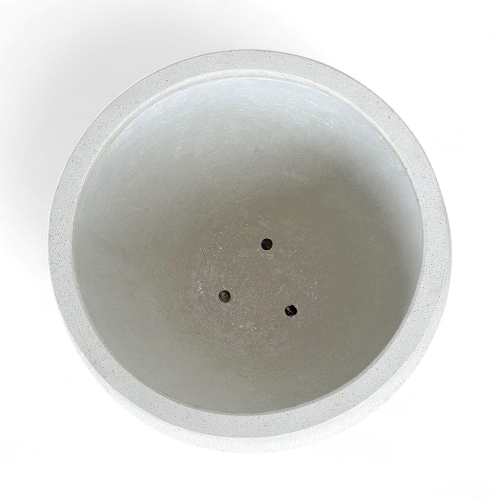 Catalina White Terrazzo Ribbed Pot - XL