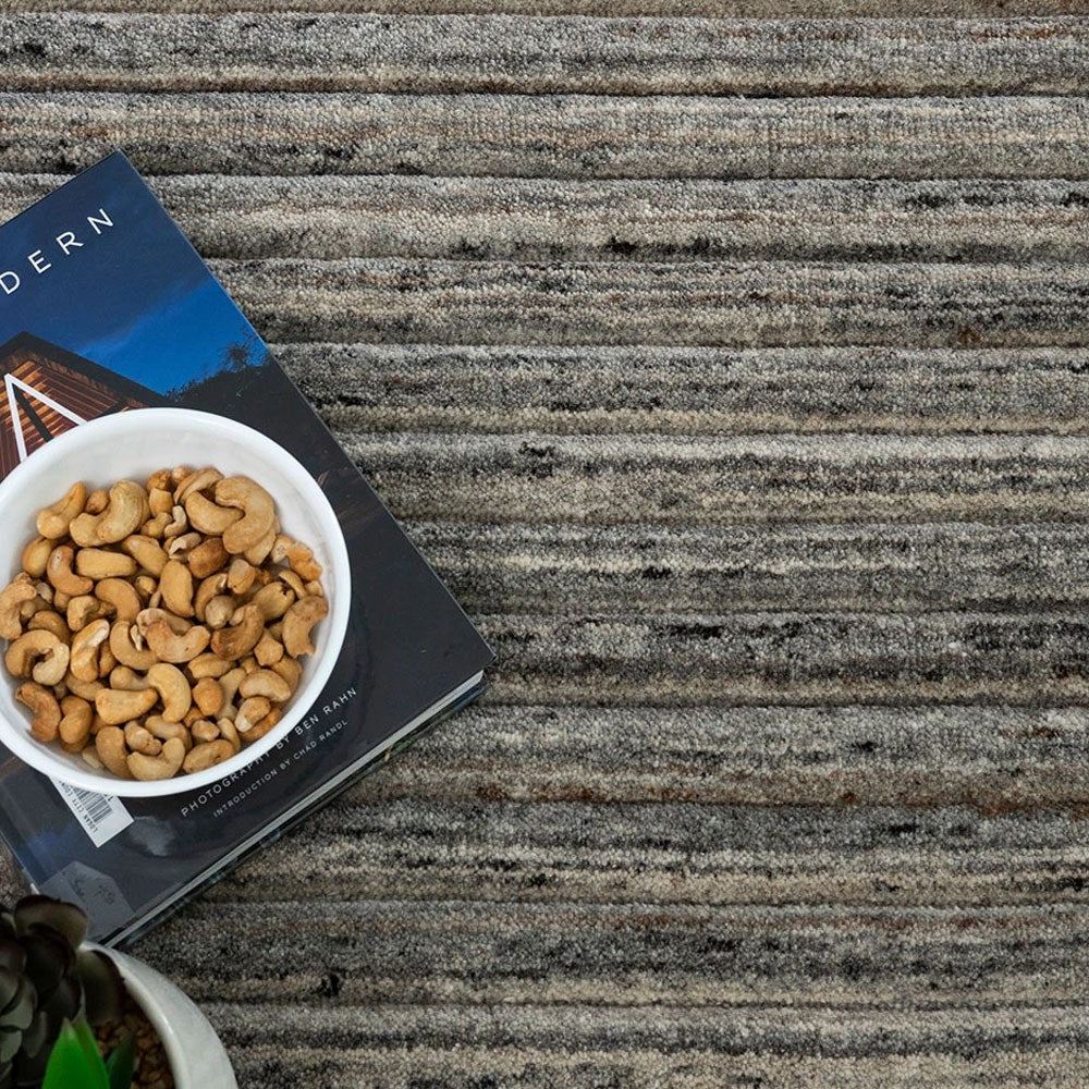 Celebrity Textured Stripe Rug - American Walnut