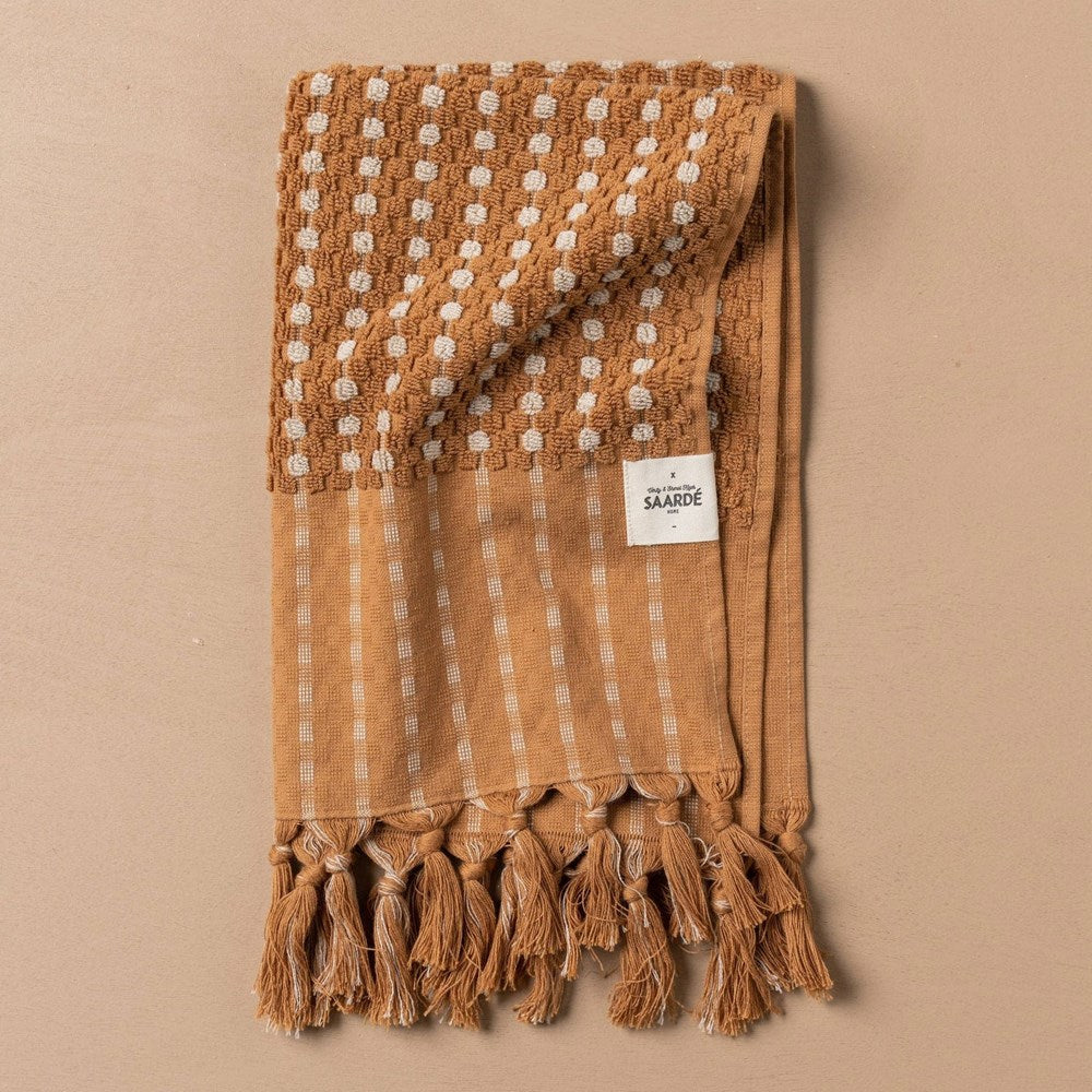 Chickpea Hand Towel - Terracotta/Stone