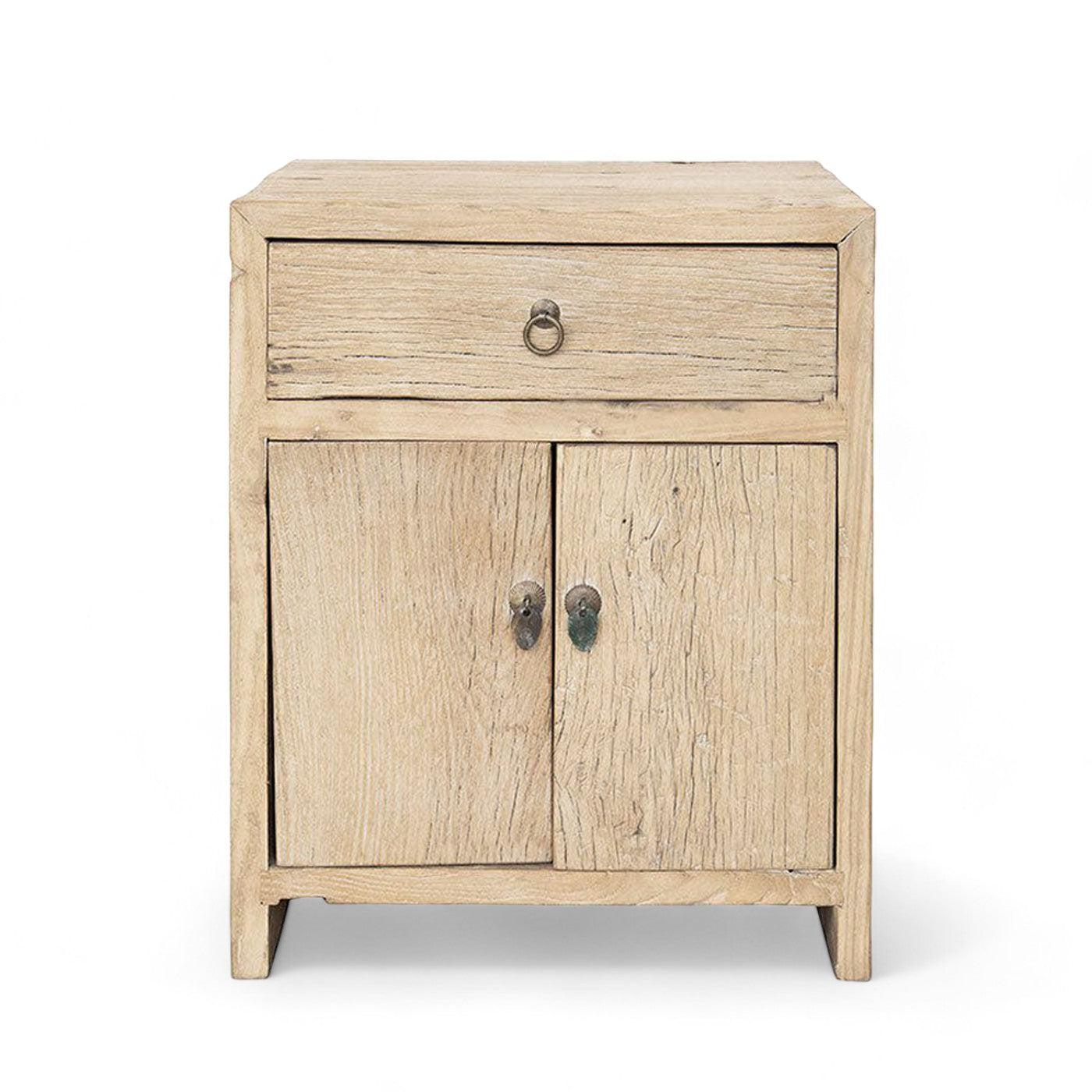 Cirata Raw Elm Bedside Table with Drawer