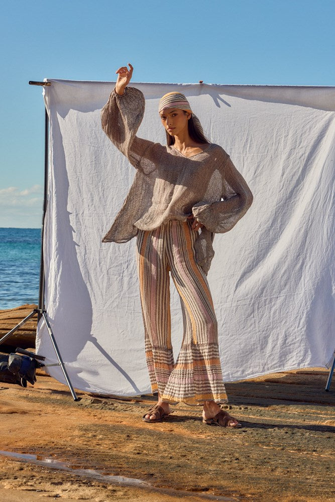 Estilo Emporio-Cleopatra Shirt - Rete Chocolate-Tops-st-barts-brisbane-goldcoast-cabarita-southport