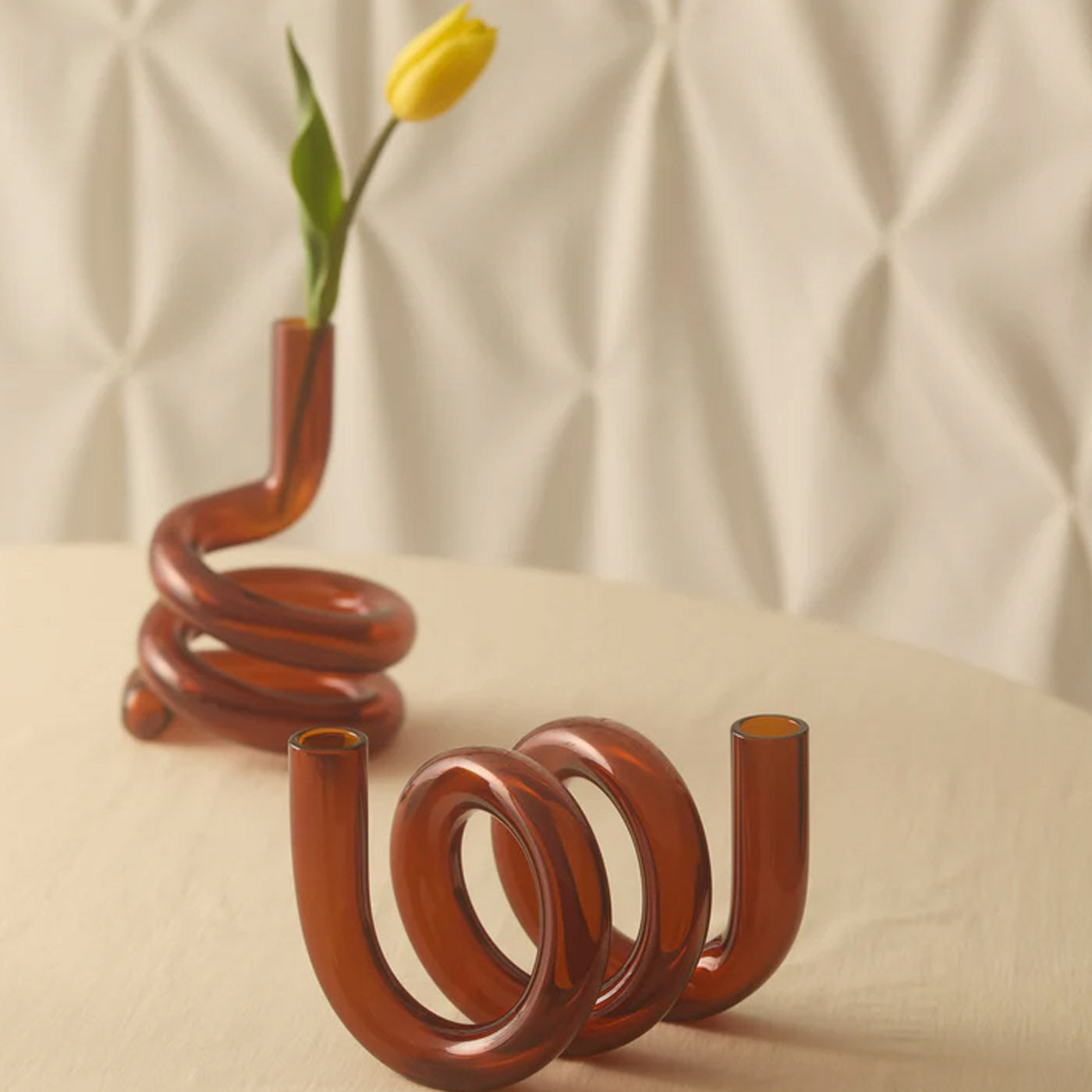 Cobra Vase in Amber