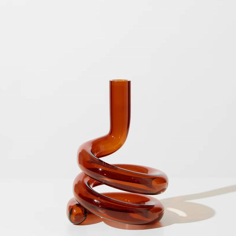 Cobra Vase in Amber