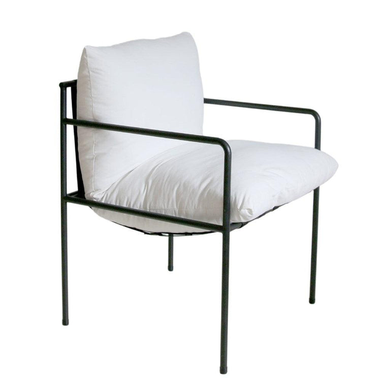 Connor Sling White Fabric Dining Chair