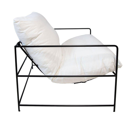 Connor Sling White Occasional Chair
