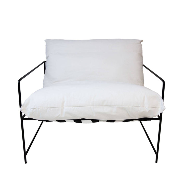 Connor Sling White Occasional Chair