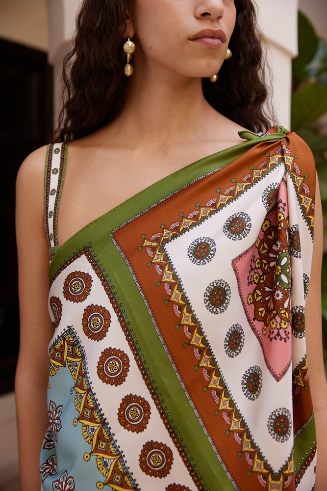 Contina Tiles Silk Scarf