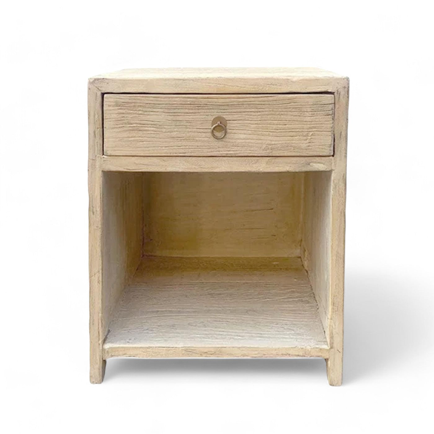 Cora Natural Elm Bedside Table with Drawer