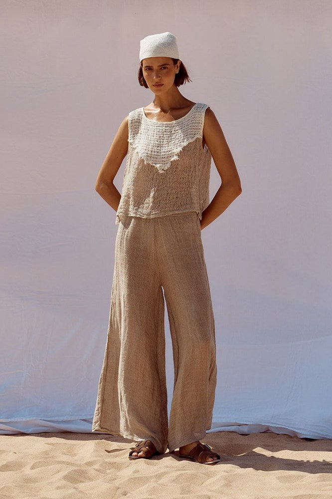 Estilo Emporio-Cora Top II - Stracciatella Natural/Cestino Panna-Tops-st-barts-brisbane-goldcoast-cabarita-southport