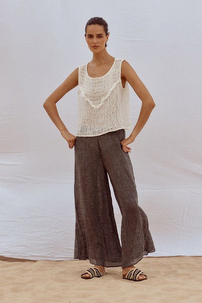 Estilo Emporio-Cora Top II - Stracciatella Panna/Cestino Panna-Tops-st-barts-brisbane-goldcoast-cabarita-southport