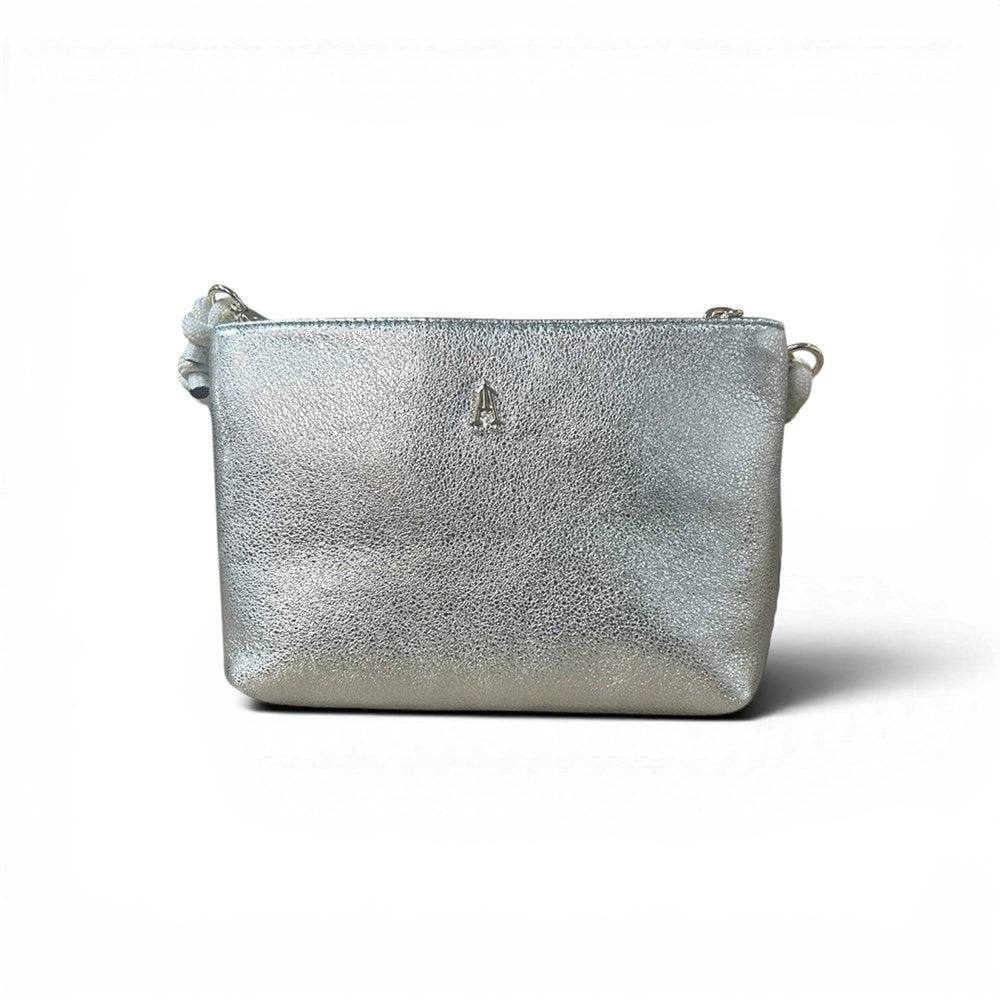 Duo Leather Bag - Argent - Craie Studio
