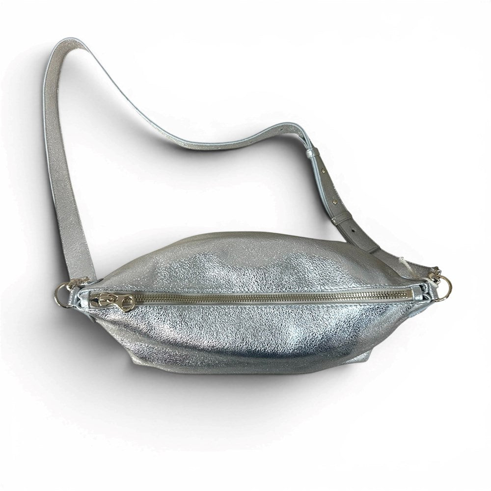 Mallow Leather Bag - Argent - Craie Studio
