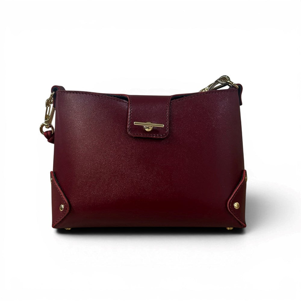 Origami Leather Bag - Cherry - Craie Studio