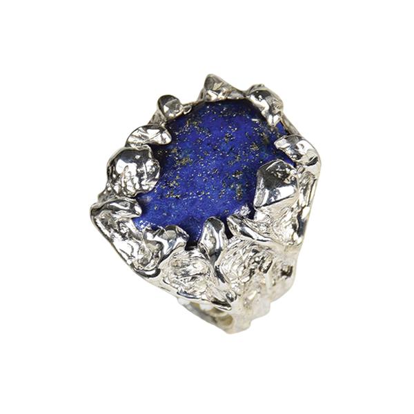 Crater & Lapis Lazuli Ring