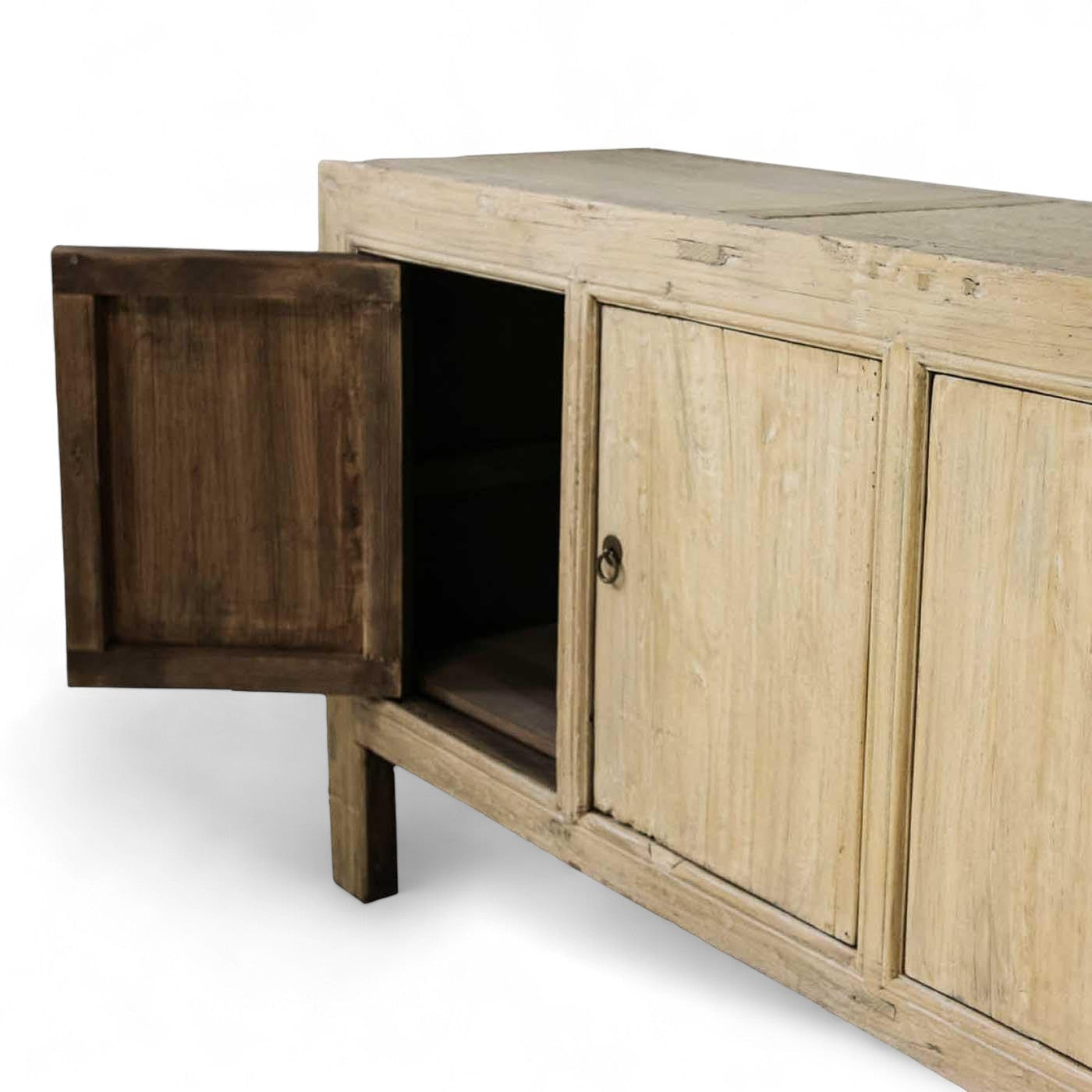 Cristophe 4 Door Natural Elm Cabinet