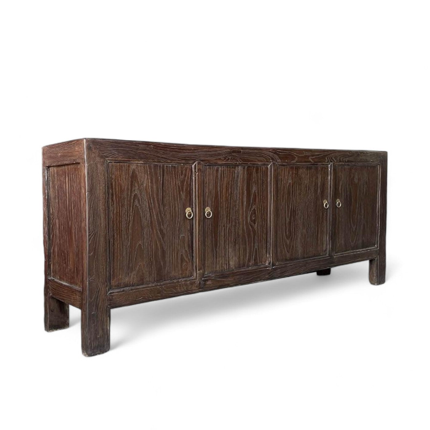 Cristophe 4 Door Walnut Elm Cabinet