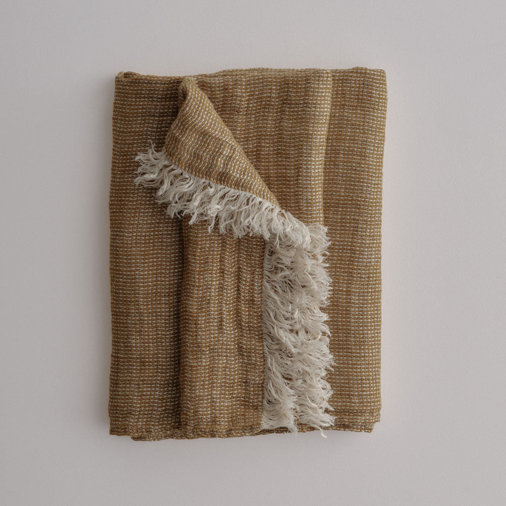 Crush Linen Throw - Brun
