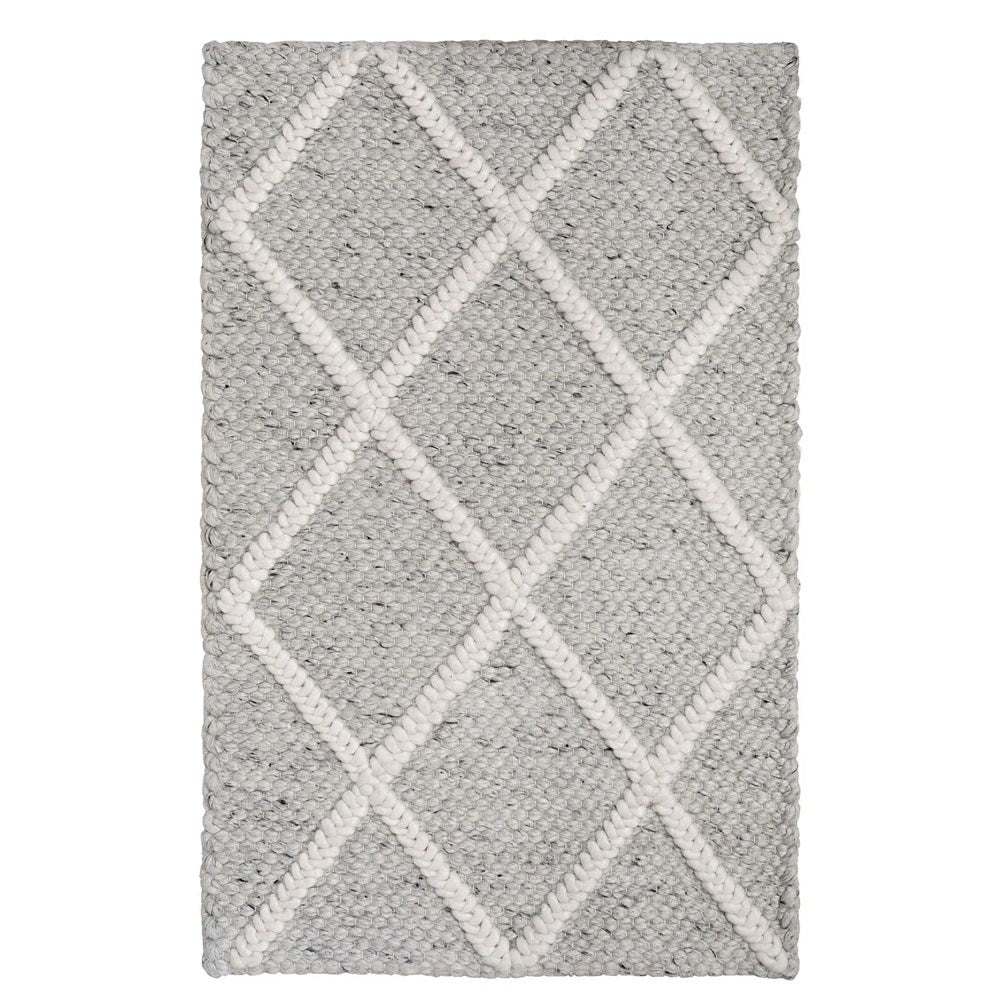 Crysta Diamond Rug - Marble/Ivory