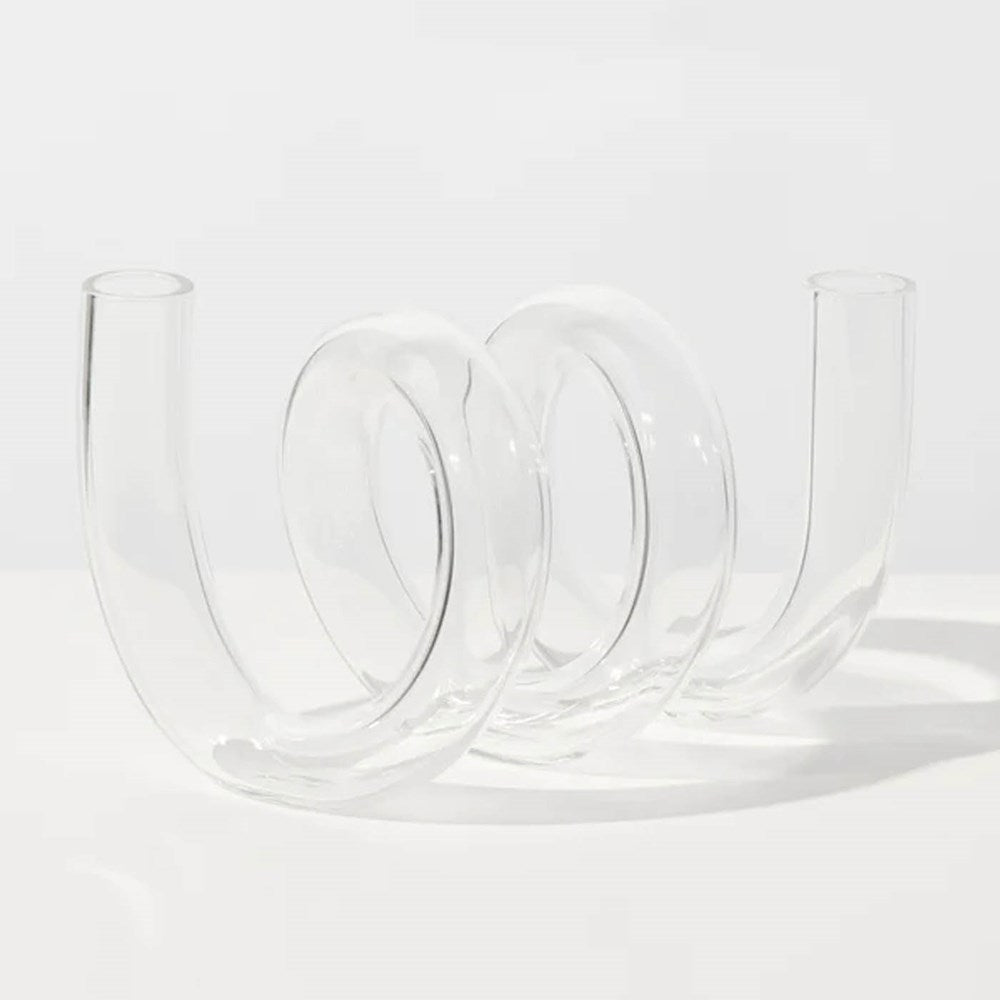 Curly Vase in Clear