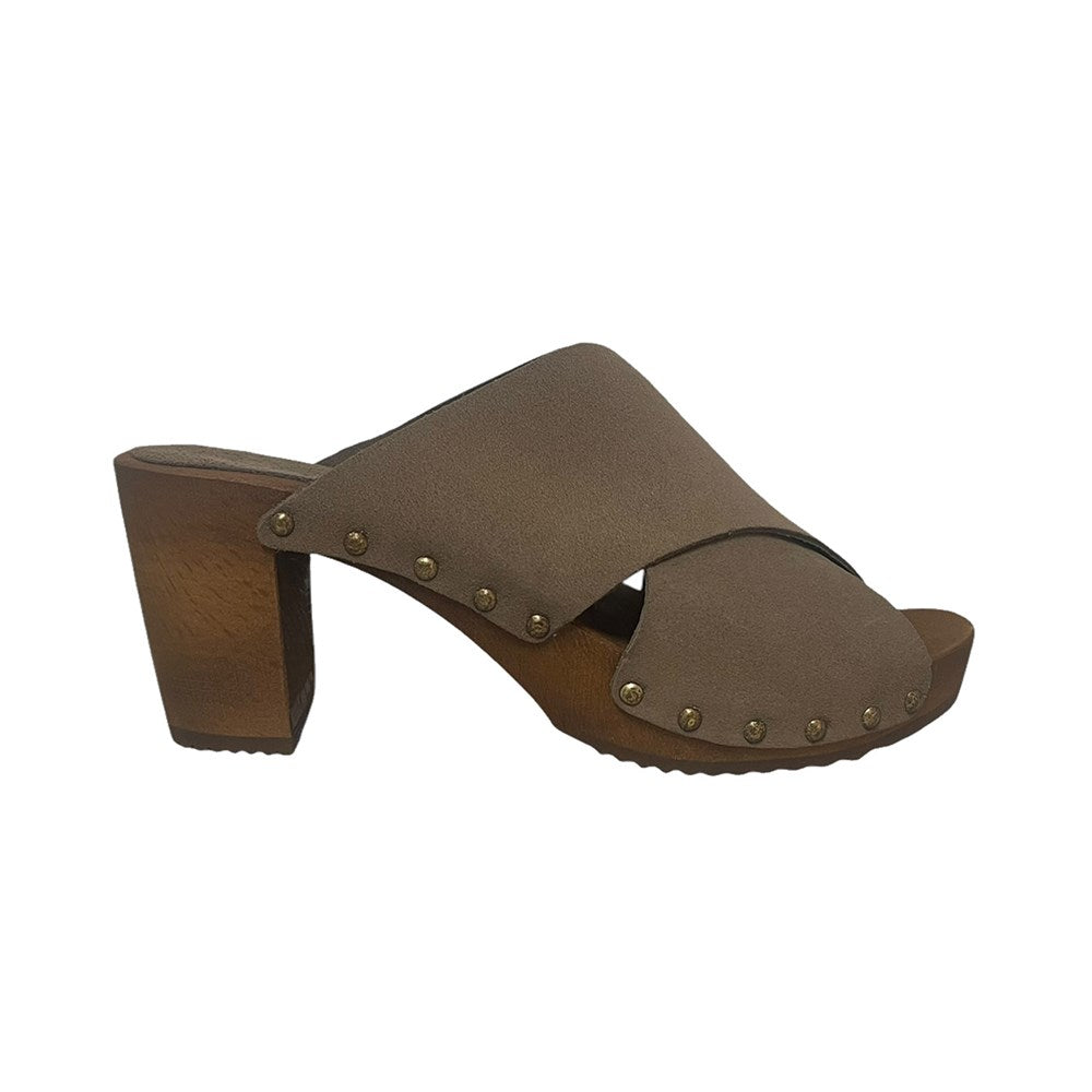 Daim Clog - Taupe Suede