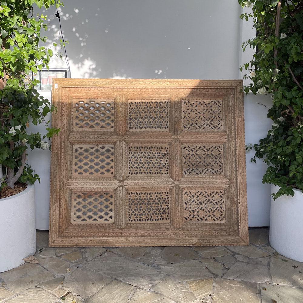 Decorative Indian Timber Panel - Natural