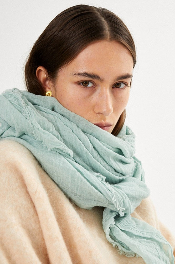 Dorde Cotton Gauze Scarf - Mint