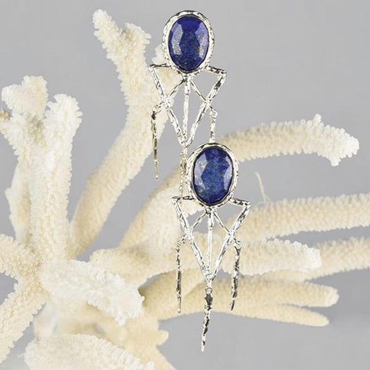 Drop & Lapis Lazuli Earring