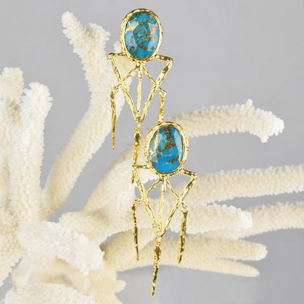 Drop & Turquoise Earring