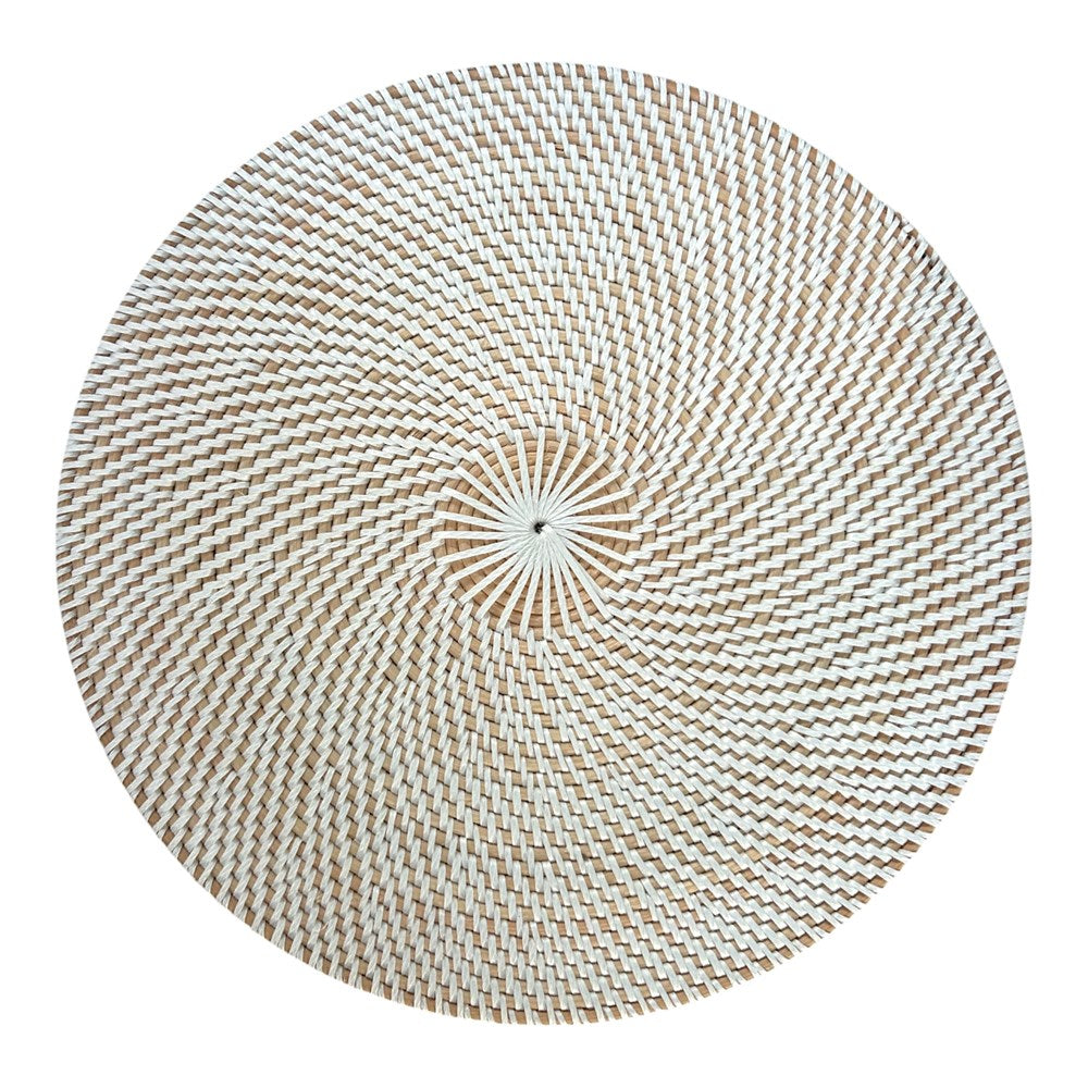 Eja Round Placemat - White/Natural