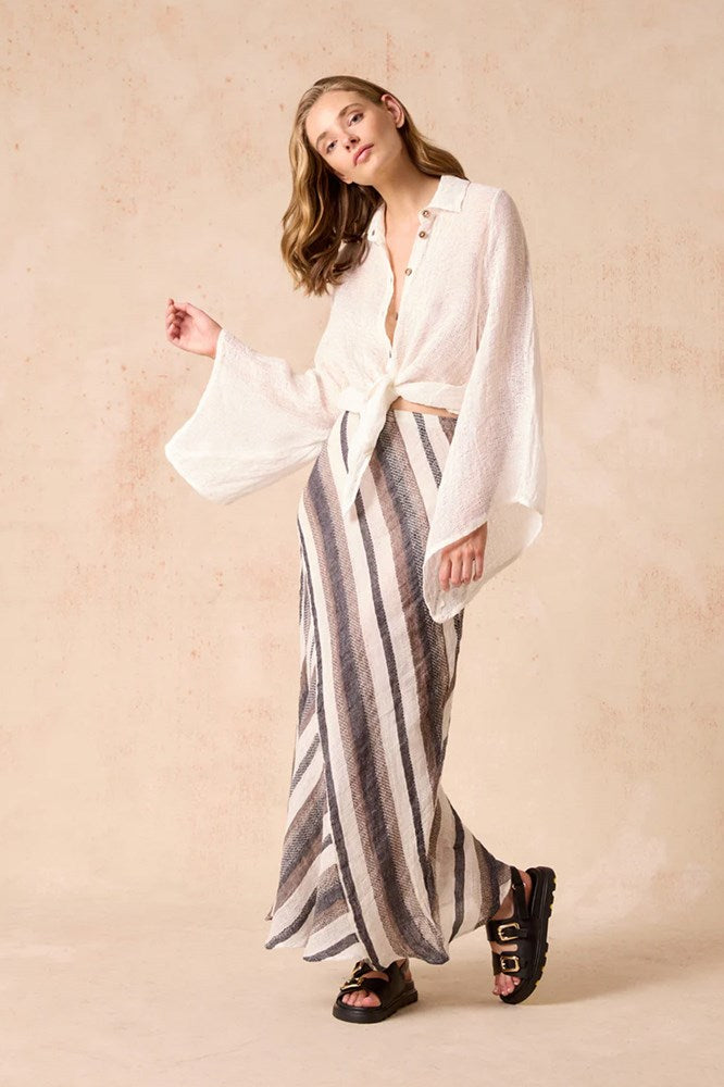 Element Skirt - Dark Chocolate Stripe