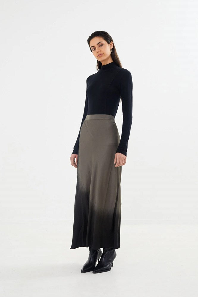 Ellery Bias Skirt - Asphalt Black