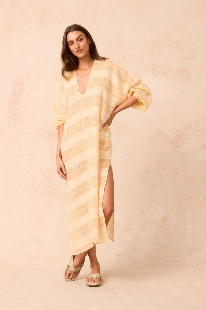 Estilo Emporio-Estilo Emporio Dolcezza Dress - Tela Atena Yellow-Dress-st-barts-brisbane-goldcoast-cabarita-southport