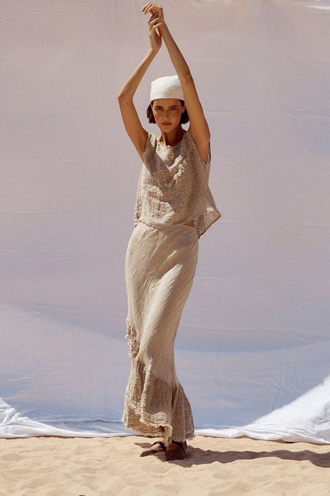Estilo Emporio-Estilo Emporio Flunsa Skirt - Brasile Natural-Skirts-st-barts-brisbane-goldcoast-cabarita-southport