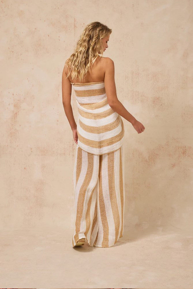 Estilo Emporio-Estilo Emporio Indies Mini Pero - Oro Stripe-Tops-st-barts-brisbane-goldcoast-cabarita-southport
