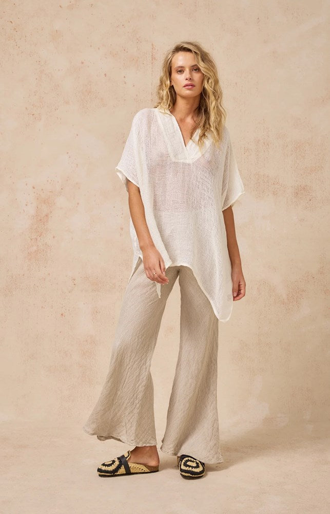 Estilo Emporio-Estilo Emporio Novo Flare Pant - Brasile Natural-Pants-st-barts-brisbane-goldcoast-cabarita-southport