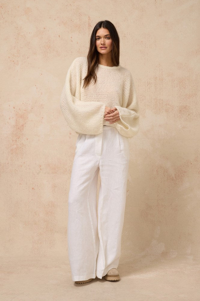 Estilo Emporio-Estilo Emporio Playa Jumper - Off White-Jumper-st-barts-brisbane-goldcoast-cabarita-southport