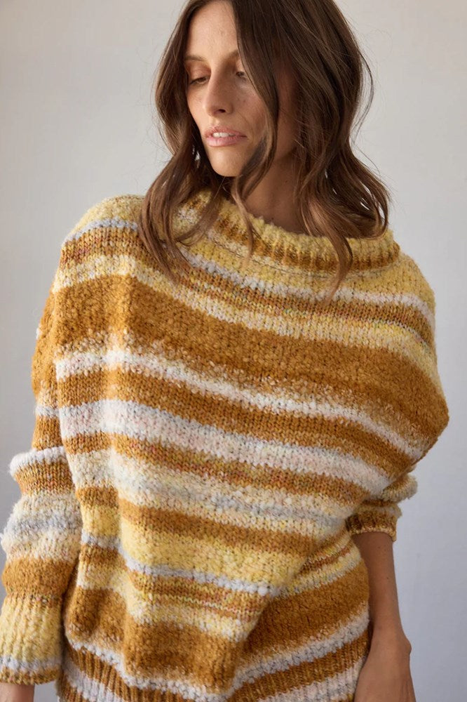 Estilo Emporio-Estilo Emporio Zephry Sweater - Marigold Multi-Sweater-st-barts-brisbane-goldcoast-cabarita-southport