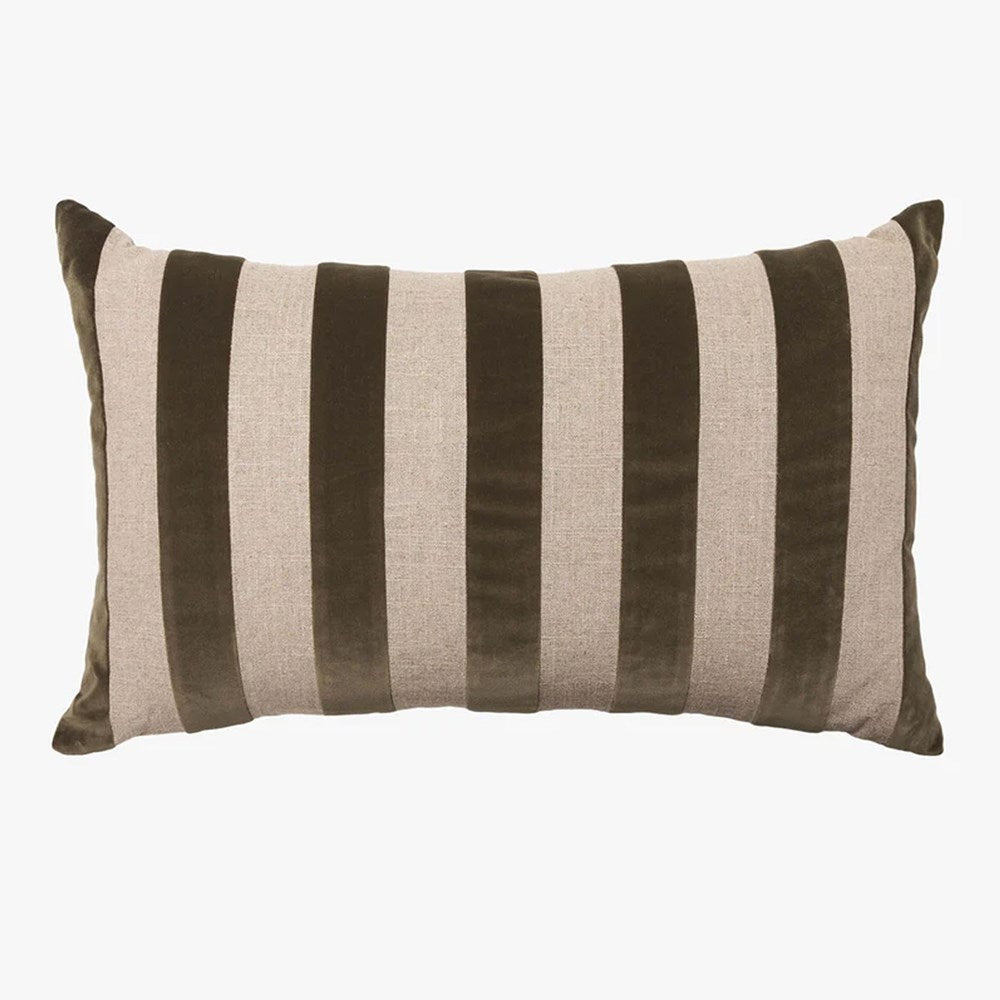 Etro Stripe Cushion - Chocolate