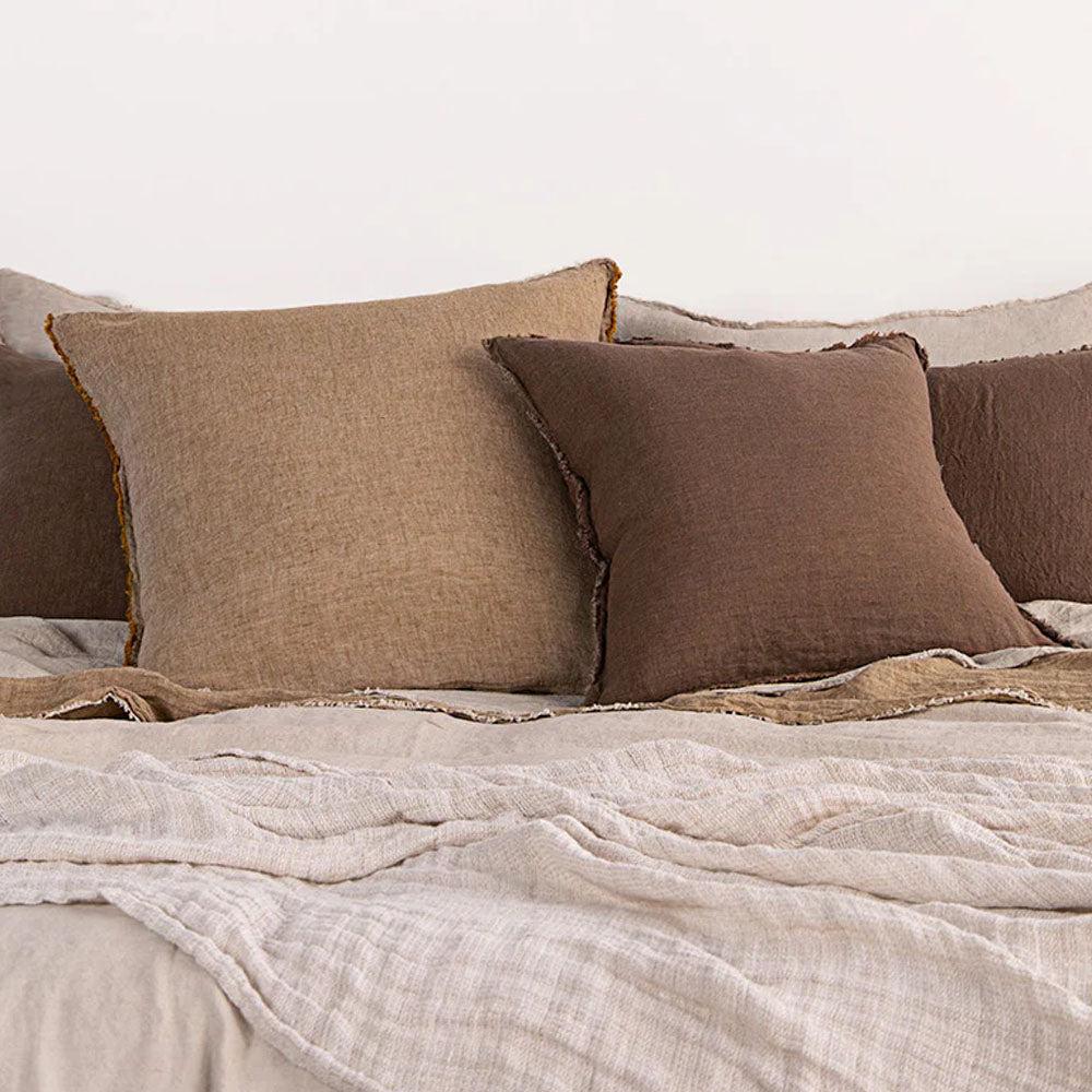 Flocca Euro Pillowcase - Brun