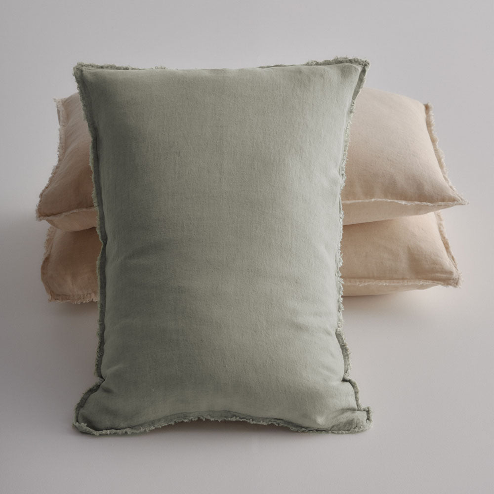 Flocca Linen Pillowcase - Argent