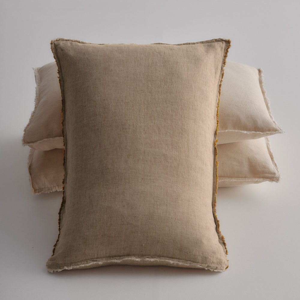 Flocca Linen Pillowcase - Brun