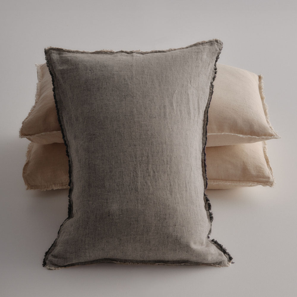 Flocca Linen Pillowcase - Nox