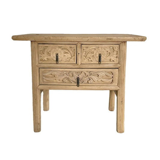 Florence Carved Elm Console-St Barts