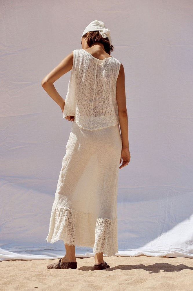 Estilo Emporio-Flunsa Skirt - Brasile Panna-Skirts-st-barts-brisbane-goldcoast-cabarita-southport