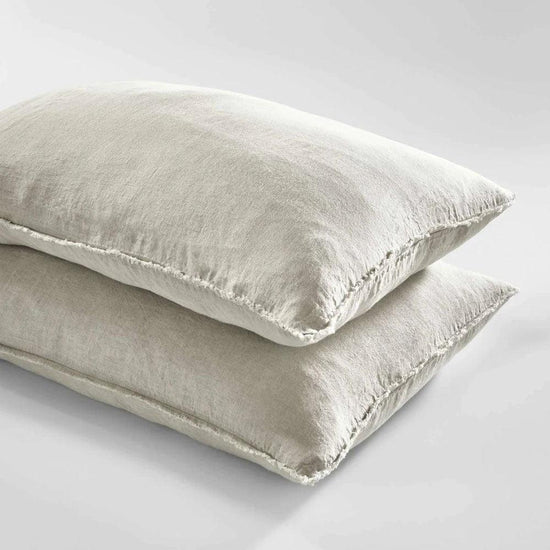 French Linen Pillowcase Set - Natural