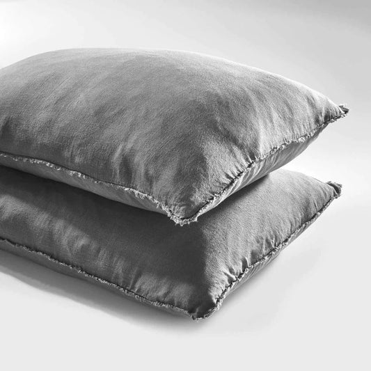 French Linen Pillowcase Set - Slate