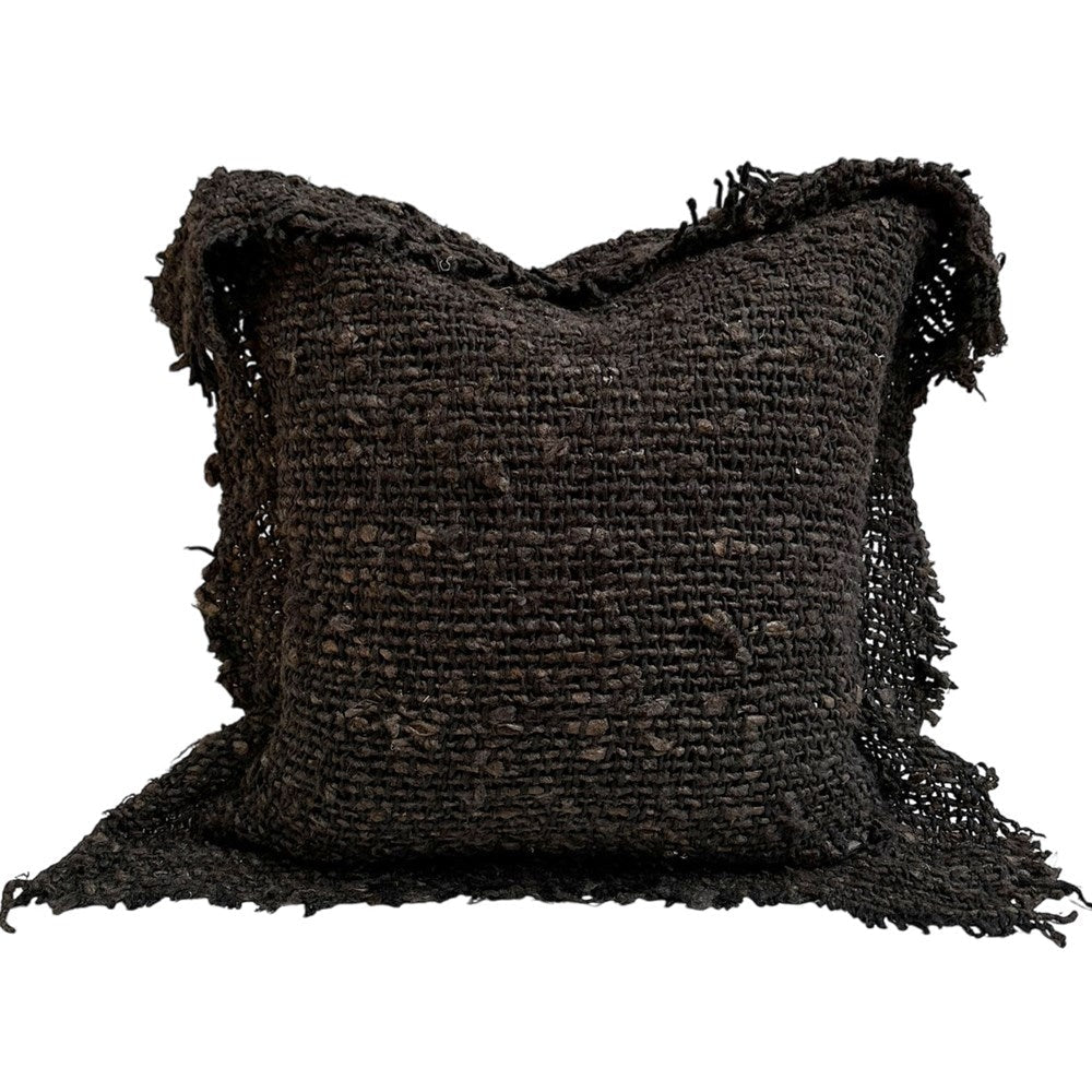 Frode Silk Cushion - Cocoa